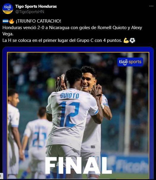Paso firme Se vale soñar: Reacción de la prensa tras triunfo de Honduras sobre Nicaragua