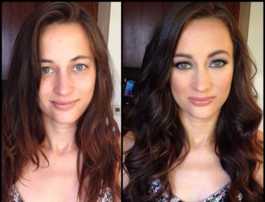 Revelan a las actrices porno con y sin maquillaje