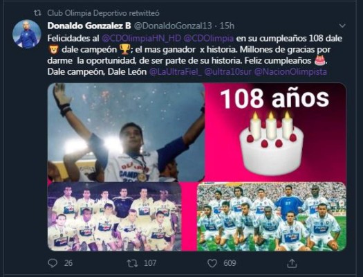 FOTOS: Así felicitaron al Olimpia por sus 108 años de historia