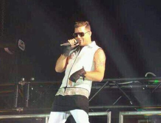 Ricky Martin cantó en falda en Viña del Mar 2014