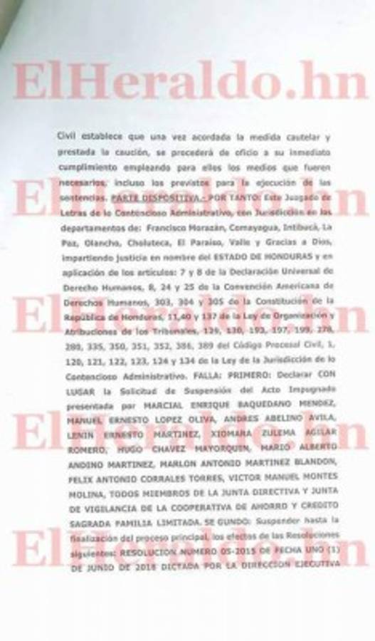 Honduras: Ingobernabilidad en la Cooperativa Sagrada Familia