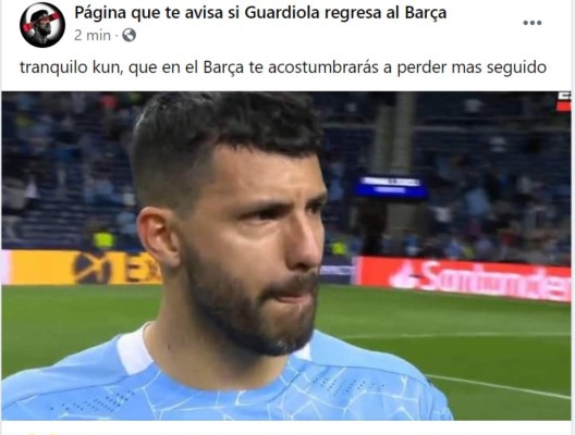Memes no perdonan a Agüero y Guardiola tras victoria del Chelsea en la final de la Champions