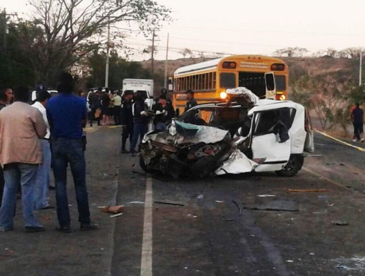 Nueve muertos en cinco aparatosos accidentes viales en Honduras