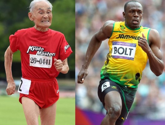Hidekichi Miyazaki le lanzó un reto a Usain Bolt. / AFP