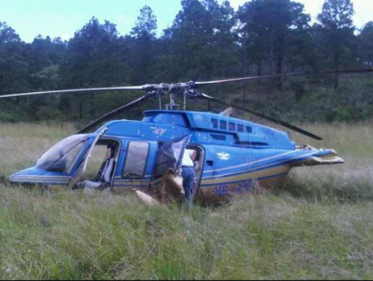 Helicóptero de JOH sufre fallas mecánicas