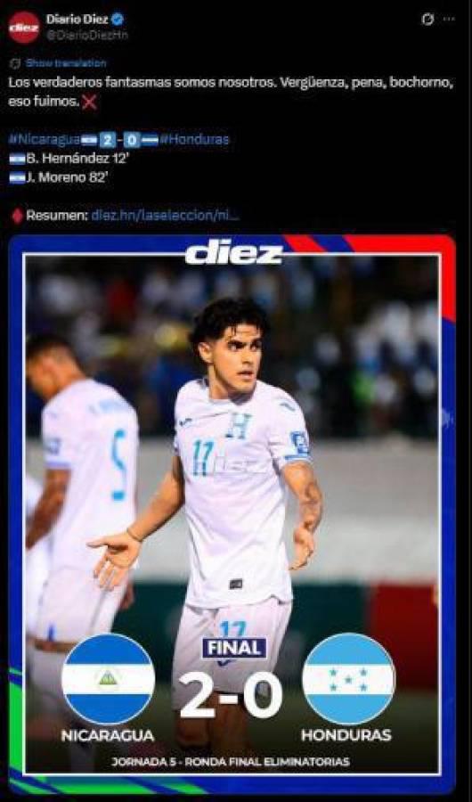 Lo que dicen los medios tras derrota de Honduras ante Nicaragua; señalan el culpable