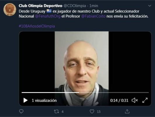 FOTOS: Así felicitaron al Olimpia por sus 108 años de historia