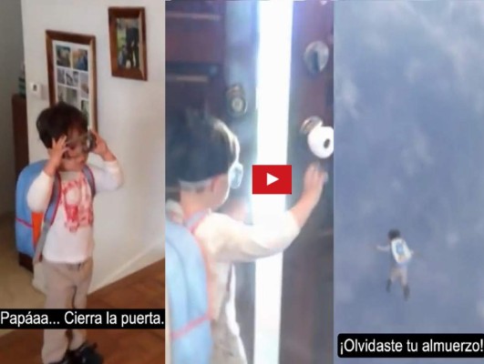 VIDEO: Hace que su hijo viva en una película de acción