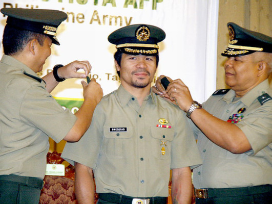 Boxeador Pacquiao asciende a teniente coronel