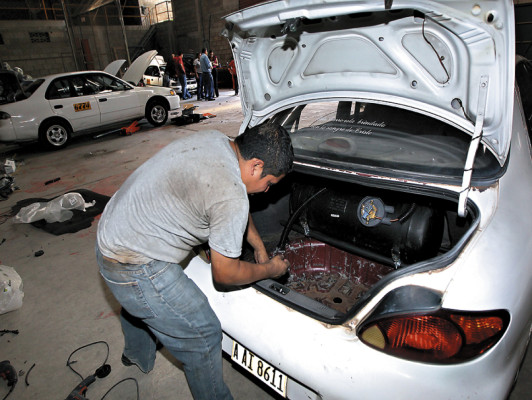Auge de estaciones de gas vehicular en la capital