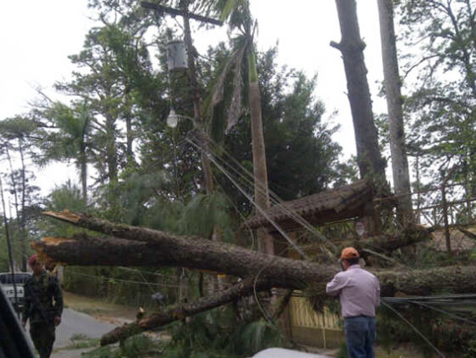 Fuertes vientos provocan daños en varias zonas de Honduras