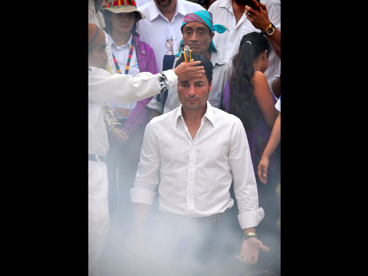 Chayanne recibió la bendición de chamanes mayas