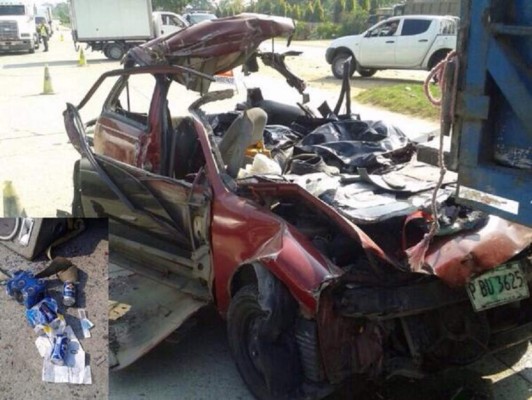 Dos muertos y tres heridos en accidente en el norte de Honduras