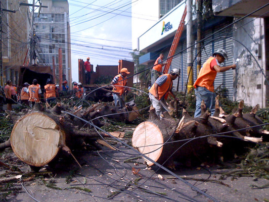 Limpieza en mercados y centro de la capital