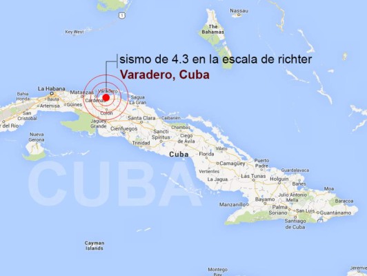 Sismo de 4.3 grados sacude Cuba