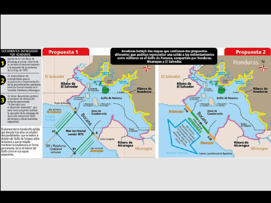 Honduras sola en Golfo de Fonseca