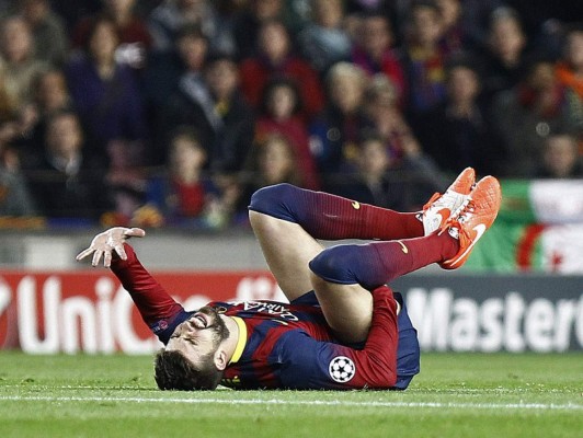 Piqué y Diego Costa, lesionados en el Barça-Atlético