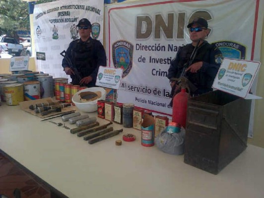 Decomisan explosivos en Comayagüela