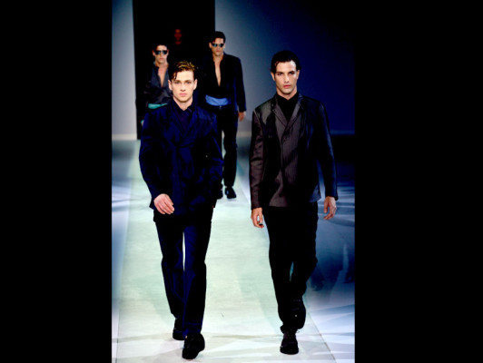 Sello masculino en pasarela de Milán