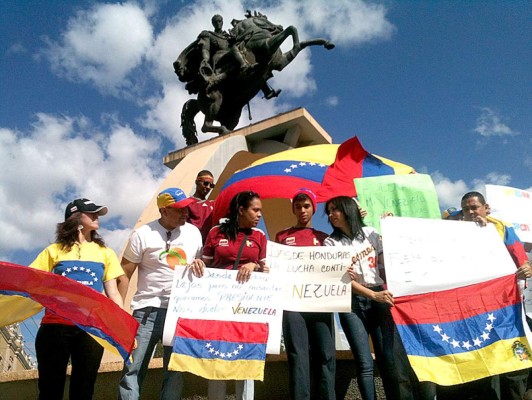 Plantón de venezolanos residentes en Honduras