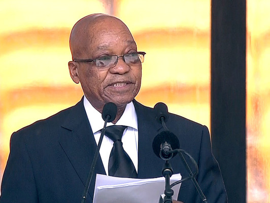 Impopularidad de Zuma y la lluvia aguaron homenaje a Mandela