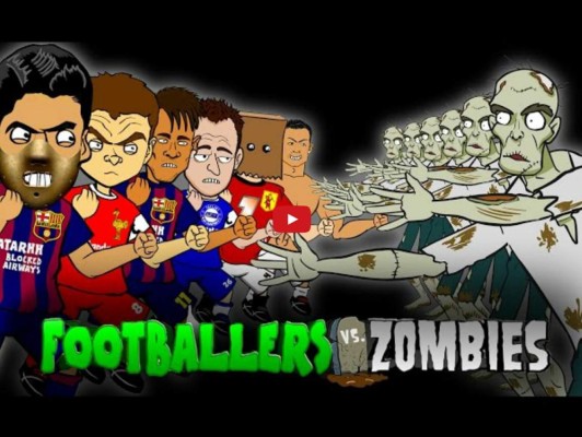 VIDEO: La batalla entre Neymar, Suárez, CR7 y los zombies