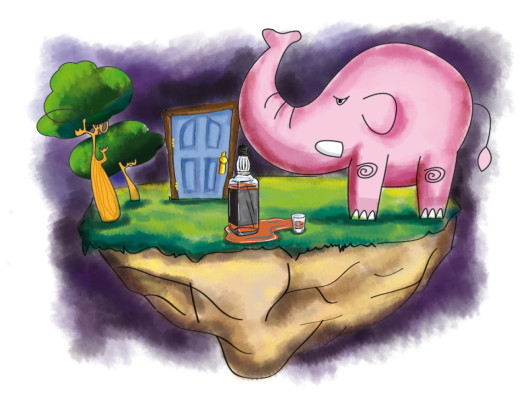 Un elefante en apuros por culpa de un borracho