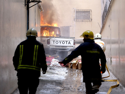 Incendio en bodega de la Alcaldía municipal en centro de Tegucigalpa