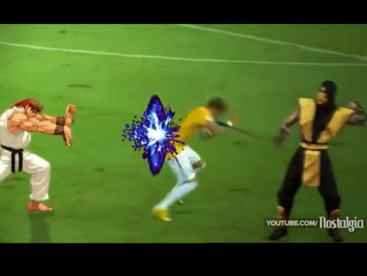 VIDEO: Scorpion, Ryu y Miley Cyrus lesionan a Neymar