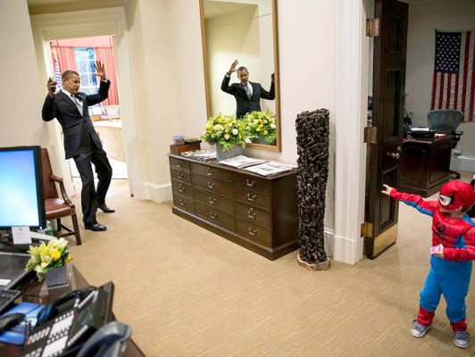 Obama y el Hombre Araña