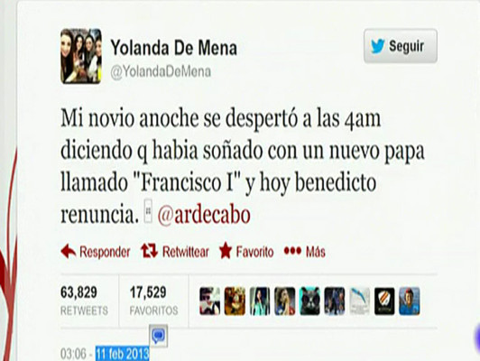 Predijo nuevo Papa