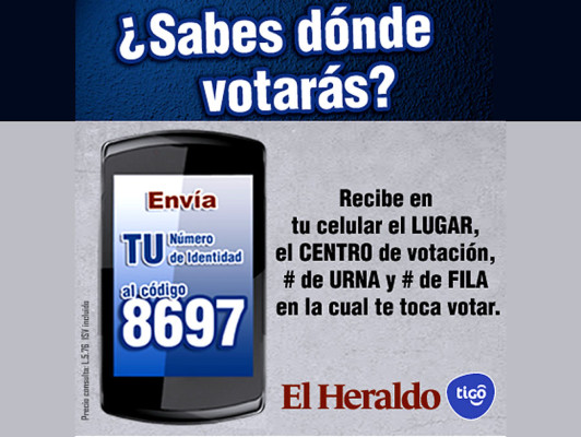 Consulte su centro de votación a través de celular