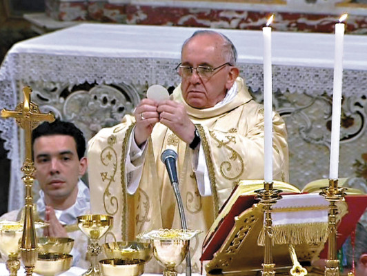 La entronización del pontífice 266