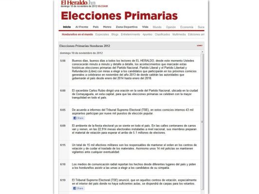Siga las elecciones internas de Honduras minuto a minuto