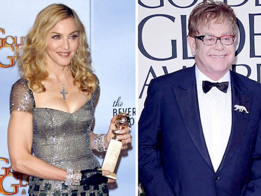 Madonna perdona a Elton John por llamarla 'stripper de feria'