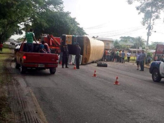 Ocho heridos en accidente al norte de Honduras