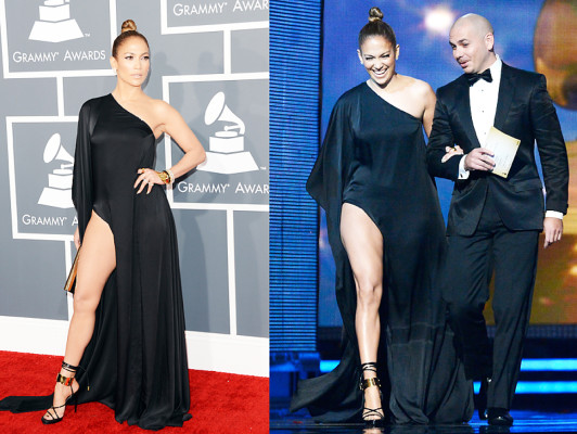 Mucha piel y atractivo sexual en alfombra de los Grammy