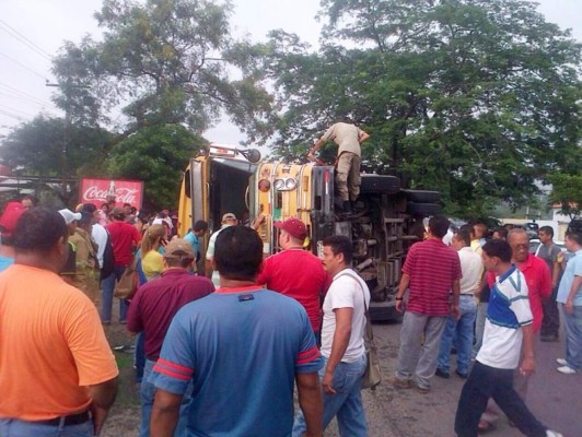 Ocho heridos en accidente al norte de Honduras