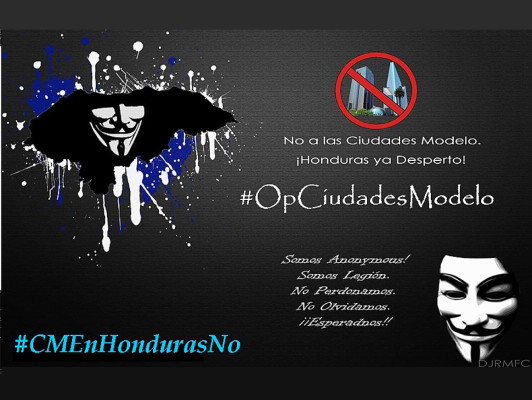 Ciberataque de Anonymous contra ciudades modelo en Honduras