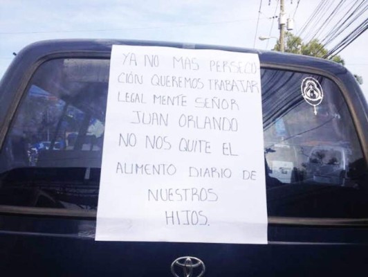 Paro de rapiditos 'brujos' en Tegucigalpa