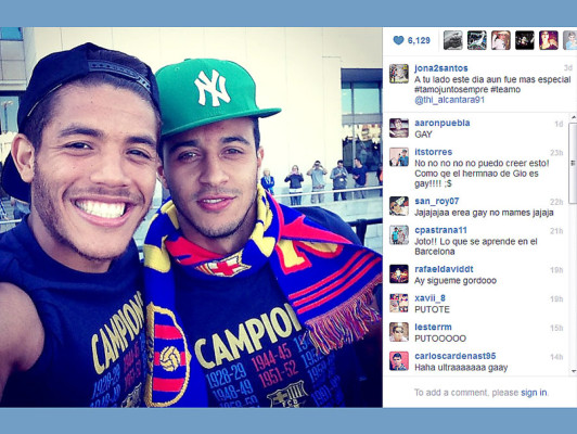 El amor de Jonathan Dos Santos por Thiago Alcántara