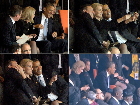 Primeros ministros se ríen de 'selfie' con Obama