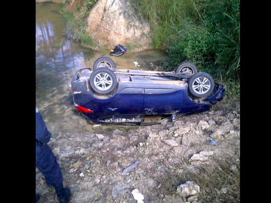 Dos heridos en accidente al oriente de Tegucigalpa