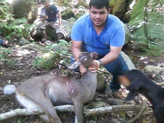 Honduras: Mata venado cola blanca y lo exhibe como trofeo