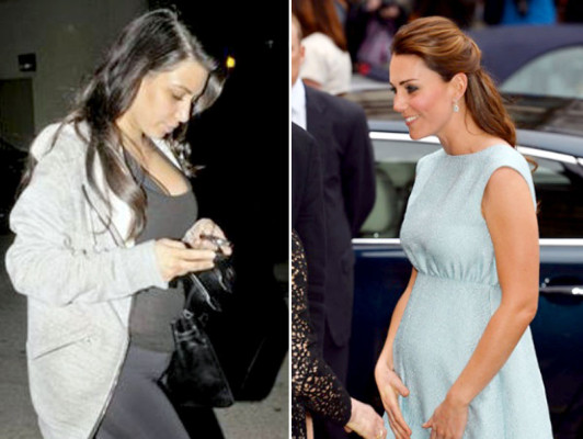 Kim Kardashian y Kate Middleton: duelo de embarazos
