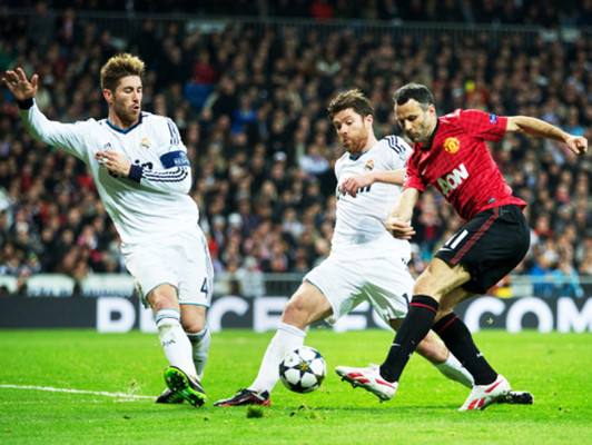 Ryan Giggs juega ante Real Madrid su partido 1,000