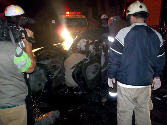 Cinco jóvenes heridos deja accidente vial en Tegucigalpa