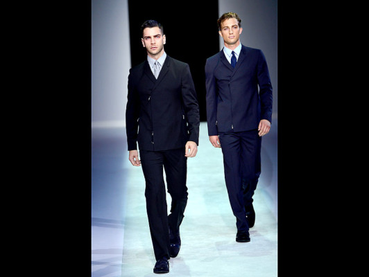 Sello masculino en pasarela de Milán