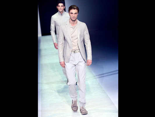 Sello masculino en pasarela de Milán