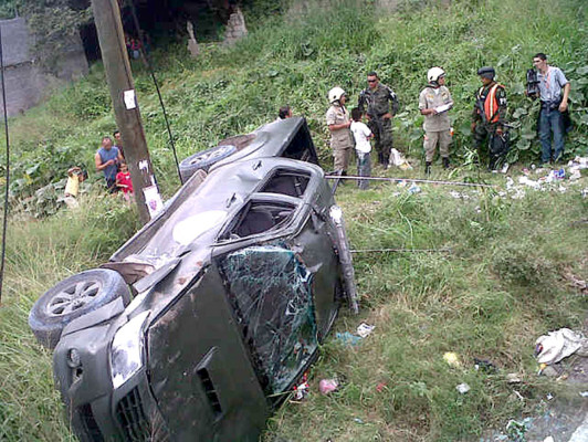 Cuatro heridos en accidente en Comayagüela